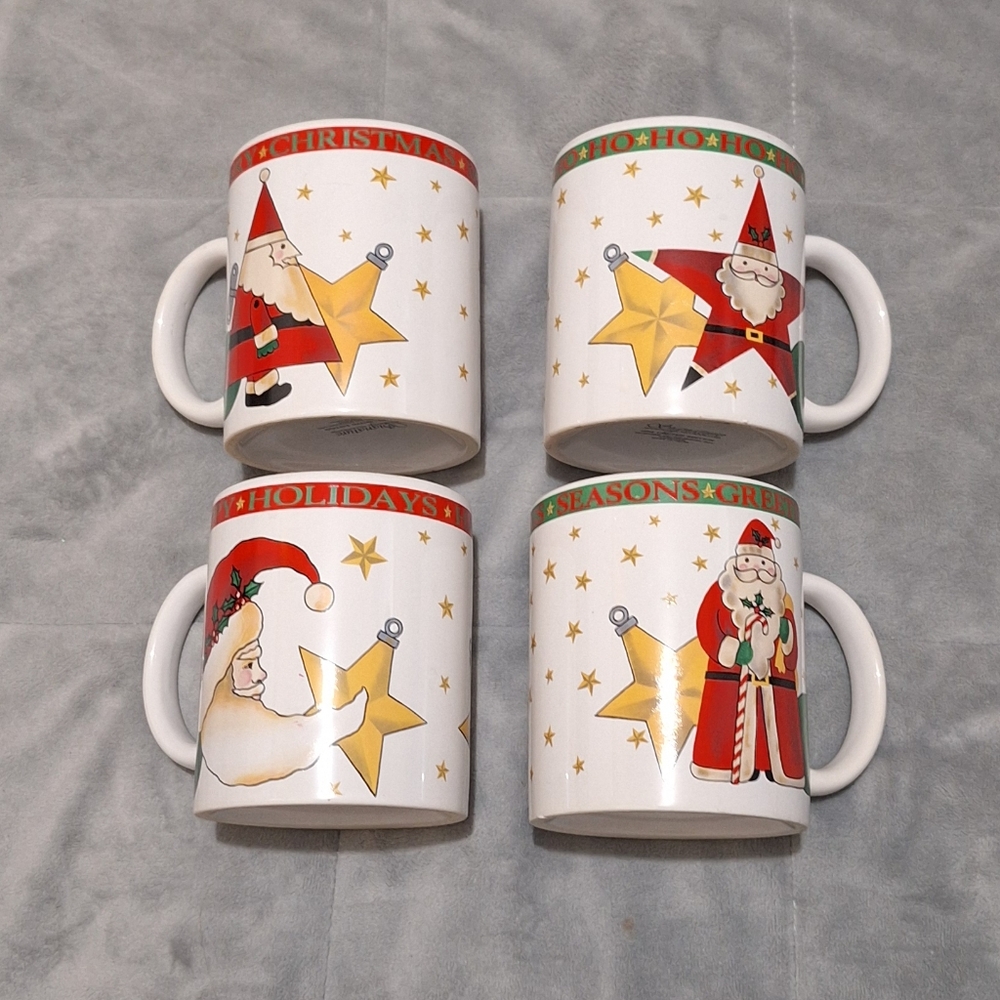 Vintage 1994 Christmas Holiday Mugs